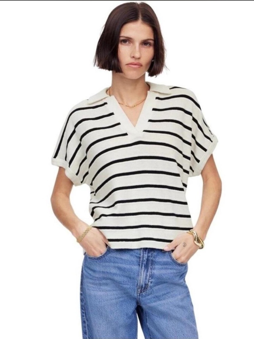 MADEWELL RELAXED V-NECK POLO